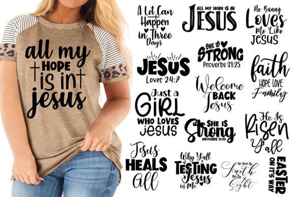 15 Christian SVG Bundle, Religious SVG for T-Shirt Designs