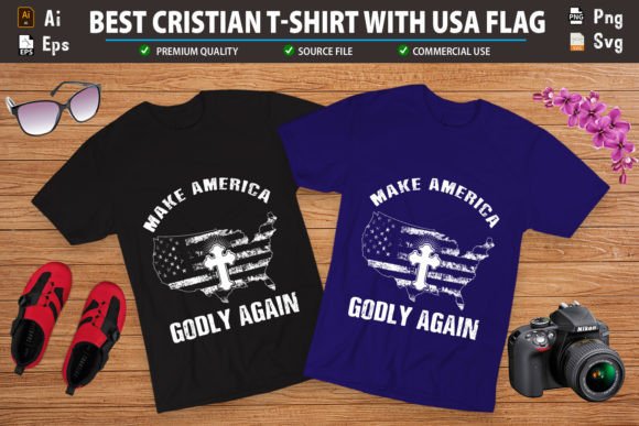 American Christian T-Shirt Design