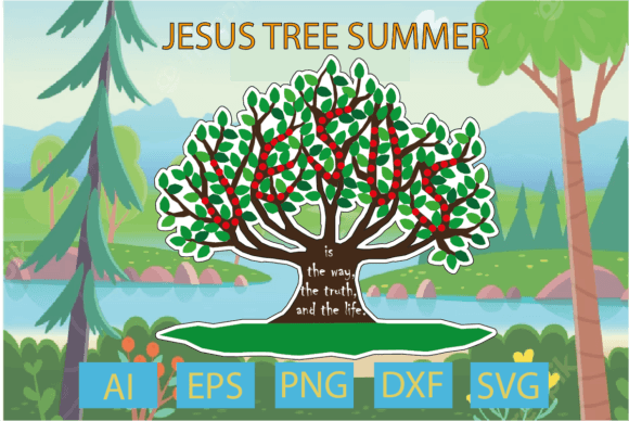 Jesus Tree Summer T-Shirt Designs