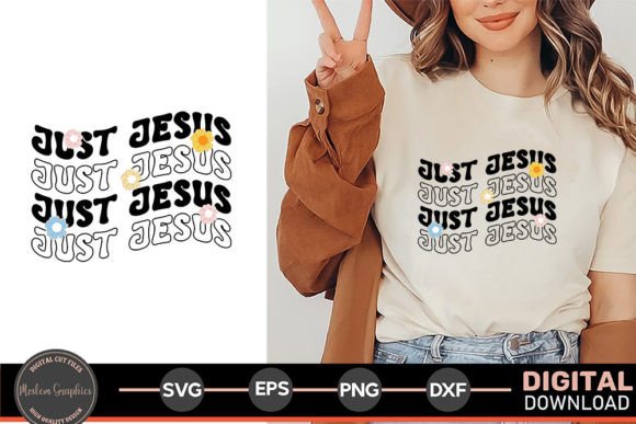 Just Jesus - Christian Quotes Retro SVG
